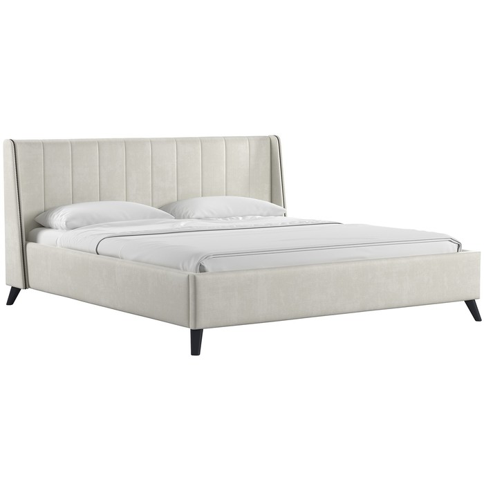 Кровать двуспальная «Мелисса», с ортопедическим основанием, с подъёмным механизмом, 1800×2000 мм, цвет светло – бежевый тори 56