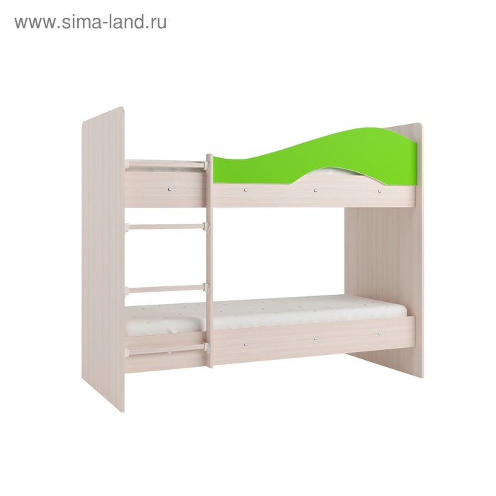 Кровать 2-х ярусная 800х1900 млечный дуб/лайм