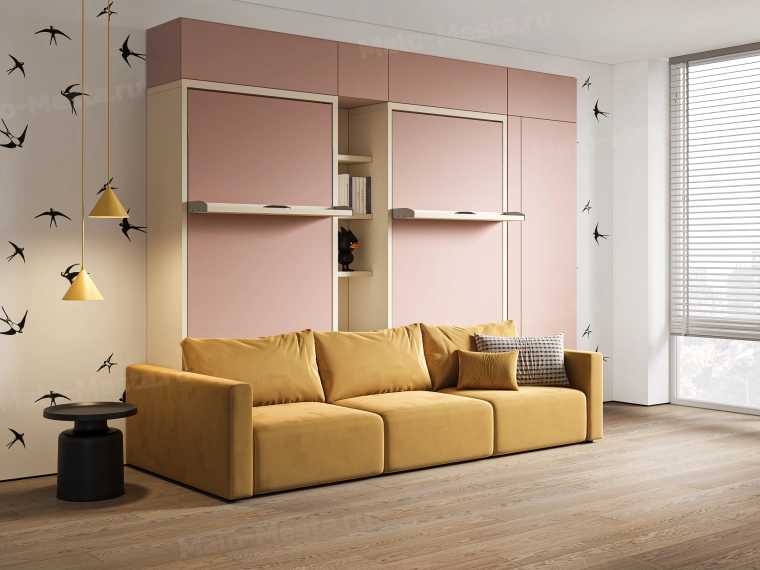 Шкаф-кровать с двумя кроватями Atom Twins