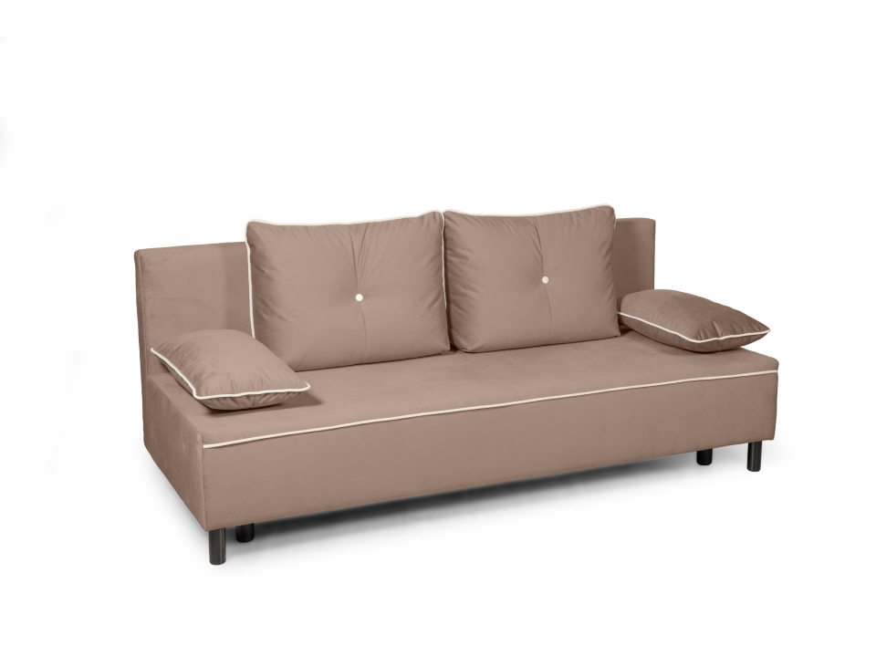 Орматек Диван-кровать Madison (Ткань: Велюр Velutto 06 Коричневый/Velutto 01 Белый) 140x198