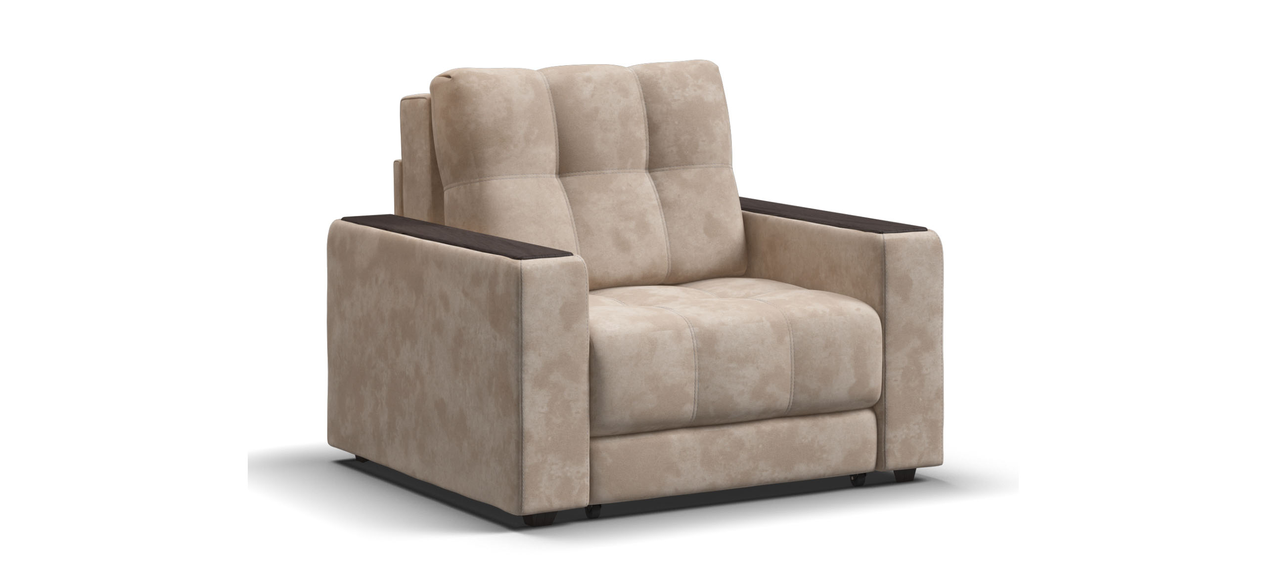 Босс кресло-кровать Велюр Алькантара пепел