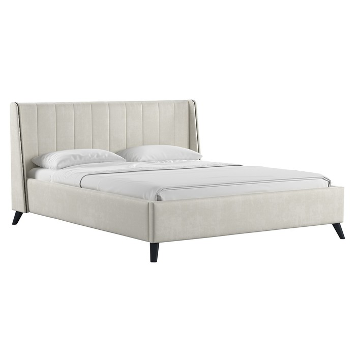 Кровать двуспальная «Мелисса», с ортопедическим основанием, с подъёмным механизмом, 1600×2000 мм, цвет светло - бежевый